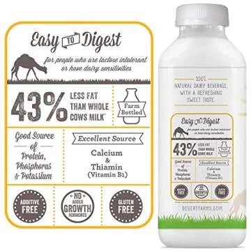 Organic Fresh Frozen Camel Milk - Fresh Flavor with Health Benefits - Pure & Natural Grade A -Allerg...
