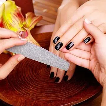 16pcs Nail File Buffer Set - 10pcs 100/180 Grit Sharp Coarse Nail Files, 6pcs Colors Rough Nail Buffer Polishing Nail Art Pedicure Manicure Tool