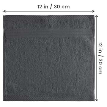 Utopia Towels 12 Pack Premium Wash Cloths Set (12 x 12 Inches) 100% Cotton Ring Spun, Highly Absorbe...