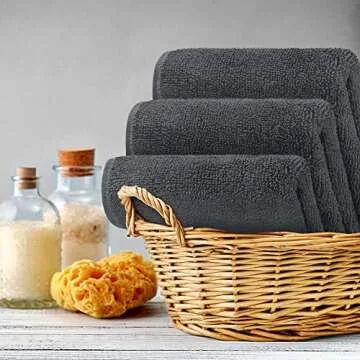 Utopia Towels 12 Pack Premium Wash Cloths Set (12 x 12 Inches) 100% Cotton Ring Spun, Highly Absorbent and Soft Feel Washcloths for Bathroom, Spa, Gym, and Face Towel (Grey)