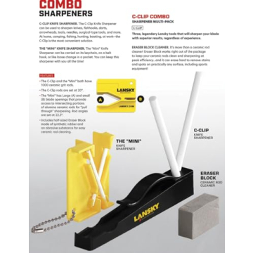 Lansky C-Clip Knife Sharpener Kit for Precision Edges
