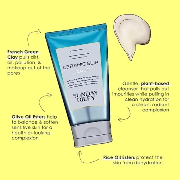 Sunday Riley Ceramic Slip Cleanser – Gentle All-in-One Face Wash