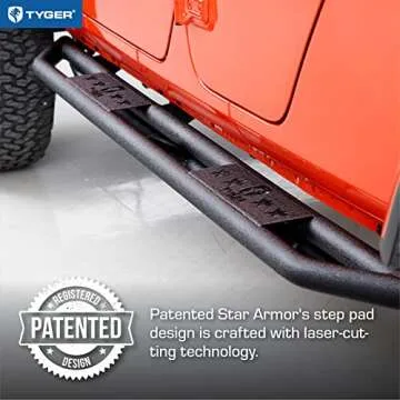 TYGER Star Armor Side Step Rails for Jeep Gladiator