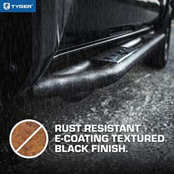 TYGER Star Armor Side Step Rails for Jeep Gladiator