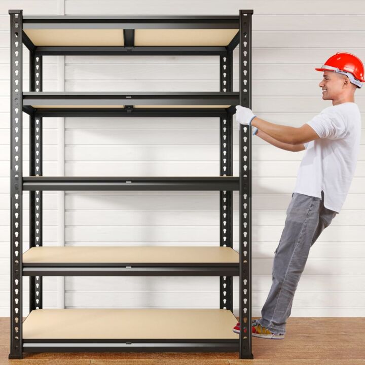 Durable 5 Tier REIBII Garage Shelves - 2020LBS Capacity