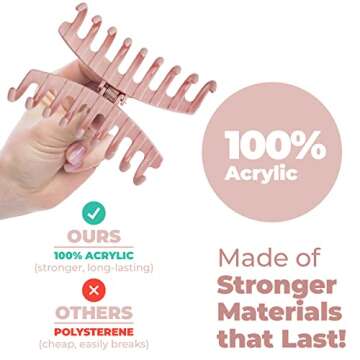 Hair Claw Clips (8 Pack), Large Hair Clips for Women (Trendy Matte Colors), Claw Clips for Thick Hair (Premium Acrylic), Hair Claws, Jaw Clips, Large Hair Clip (XXL)