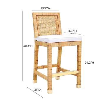 Stylish Tov Furniture Amara Natural Rattan Counter Stool