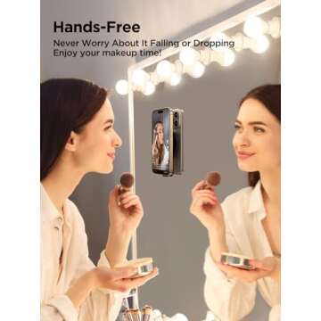 Suction Phone Case Mount, Magnetic Silicone Suction Cup Phone Grip Holder Stand for iPhone 16 Pro Max, Hands-Free Cell Phone Accessory Holder for Selfies and Tiktok Videos, Creator and Sharer