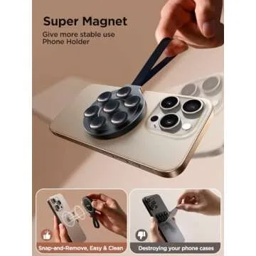 Magnetic Suction Phone Holder for Easy Hands-Free Use