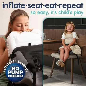 hiccapop ErgoBoost Toddler Booster Seat for Dining Table, Non-Slip Stable Baby Booster Seat for Dining Table, Booster Chair for Toddlers Eating, High Chair Booster Seat for Dining Table