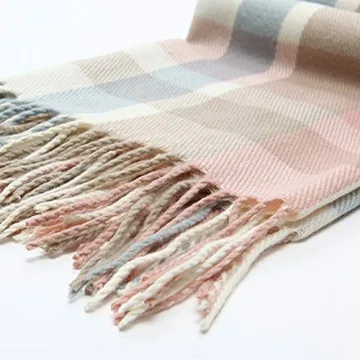 YSense Oversized Plaid Scarf for Women - Warm & Stylish