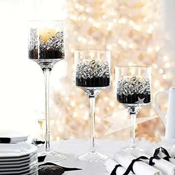 Elegant Romadedi Glass Candle Holder Set for All Occasions