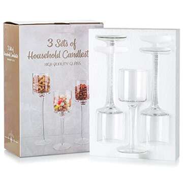 Elegant Romadedi Glass Candle Holder Set for All Occasions