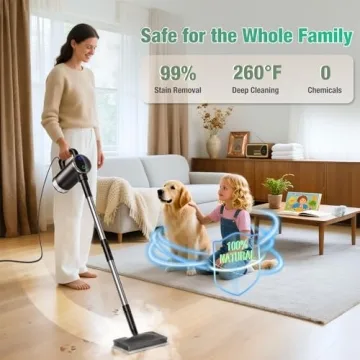 11-in-1 Steam Mop - Detachable Handheld Steam Cleaner with 500mL Tank, 260℉ Floor Steamer for Hard...