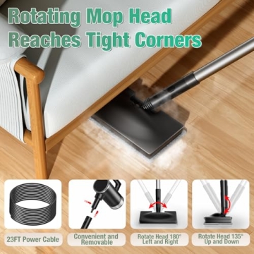 11-in-1 Steam Mop with Detachable Handheld Steam Cleaner