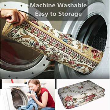 Ukeler Luxury Soft Rustic Floral Area Rugs for Bedroom