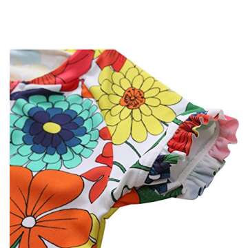 Vegatos Toddler Boys Zip One Piece Rash Guard Short Sleeve Swimming Costume 18-24 Months