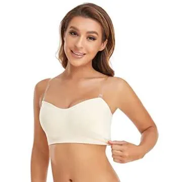 Lusait Comfort Strapless Silicone Padded Bralette for Women