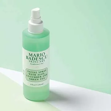 Mario Badescu Facial Spray with Aloe, Cucumber and Green Tea for All Skin Types | Face Mist that Hydrates & Invigorates | 8 FL OZ & 4 FL OZ Combo