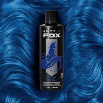 ARCTIC FOX Vegan and Cruelty-Free Semi-Permanent Hair Color Dye (8 Fl Oz, POSEIDON)
