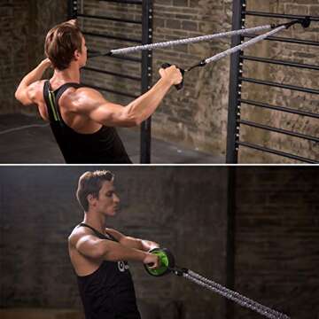 Odoland 3-In-1 AB Wheel Roller Kit AB Roller Pro with Resistant Band,Knee Pad,Anti-Slip Handles,Storage Bag and Training Program - Perfect Abdominal Core Carver Fitness Workout for Abs