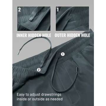 CRZ YOGA Men's Linerless Workout Shorts - 5'' Lightweight Quick Dry for Running Sports Athletic Gym with Pockets Melanite Large