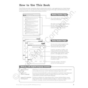 Evan-Moor Daily Phonics, Grade 1, Homeschooling & Classroom Resource Workbook. Phonemic Awareness, Decoding, Word-Study, Teaching Editions, Reproducible Worksheets