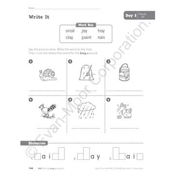 Evan-Moor Daily Phonics, Grade 1, Homeschooling & Classroom Resource Workbook. Phonemic Awareness, Decoding, Word-Study, Teaching Editions, Reproducible Worksheets