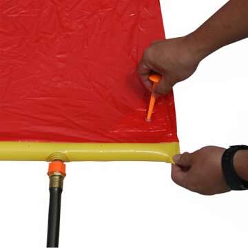 BANZAI Triple Racer Water Slide for Backyard Fun