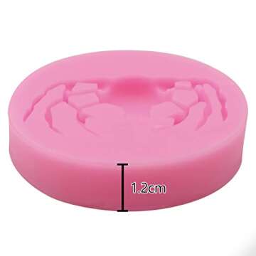 Hengke 2Pcs Spider Shape Silicone Molds For Halloween Party,Scary Themed Party,Pudding,Pan Muffin,Impression Mats Baroque Fondant,Chocolate,Cookie Pastry Pies,Cake Cup,Cake Decoration,Handmade Soap