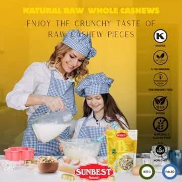 Premium Raw Large Cashew Pieces - Unroasted & Unsalted - 5 Lbs