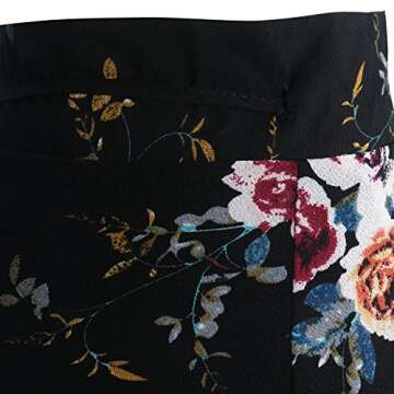 Yonala Womens Boho Floral Tie Up Waist Summer Beach Wrap Cover Up Maxi Skirt