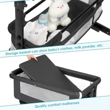 YADAQE Baby Bassinet Bedside Sleeper Portable Crib 2024