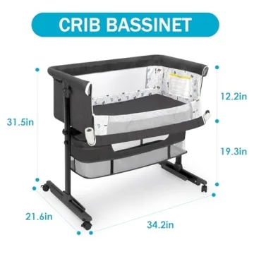 YADAQE Baby Bassinet Bedside Sleeper Portable Crib 2024