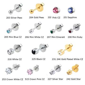 2 Pack No Pain Ear Piercing Gun with Ear Studs