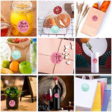 Thank You for Supporting My Small Business Stickers- 1.5" Personalized Gold Foil Thank You Stickers Roll for Packaging Envelopes,Variety Business,Gift Bags,DIY Decoration, Retail Shop