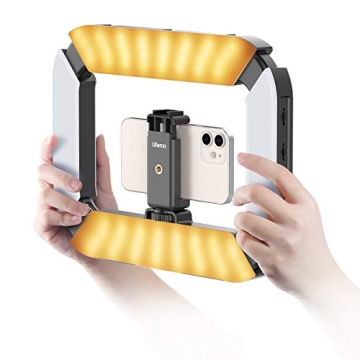 Smartphone Video Rig ULANZI U200 Camera Video Rig Phone Video Stabilizer LED Ring Light Selfie Light...
