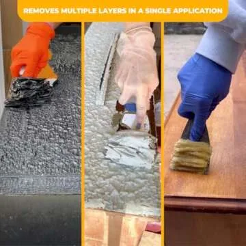 GREENEZ Furniture Strip & Clean | Paint & Varnish Remover | Wood Stain Stripper Gel | Remove Layers of Epoxy, Paint, Varnish Safely | No Harsh Fumes | Soy-Based & Planet-Friendly | 1/2 Gallon