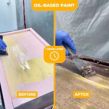 GREENEZ Furniture Strip & Clean | Paint & Varnish Remover | Wood Stain Stripper Gel | Remove Layers of Epoxy, Paint, Varnish Safely | No Harsh Fumes | Soy-Based & Planet-Friendly | 1/2 Gallon