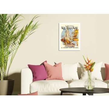 Vintage Disney World Metal Sign for Home Decor