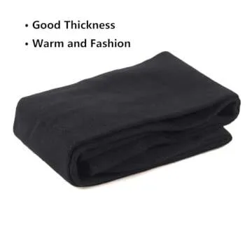 Bestjybt Women Thigh High Socks Cotton Warm Over the Knee Socks Long Knee High Boot Stockings Leg Warmer (US, Alpha, One Size, Regular, Regular, Black)