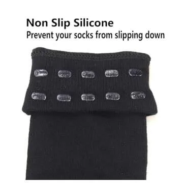 Bestjybt Women Thigh High Socks Cotton Warm Over the Knee Socks Long Knee High Boot Stockings Leg Warmer (US, Alpha, One Size, Regular, Regular, Black)