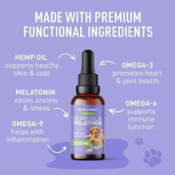Nature's Synergy Melatonin & Hemp Oil for Pets