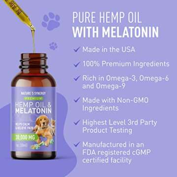 Nature's Synergy Melatonin & Hemp Oil for Pets