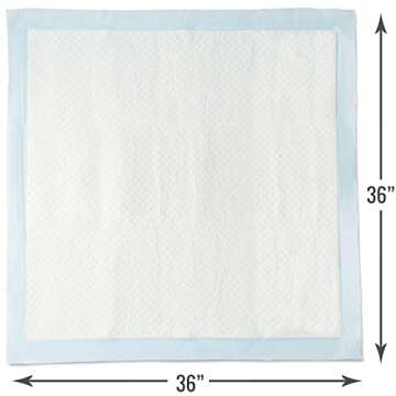 DMI Extra Large 36x36 Incontinence Bed Pads, FSA/HSA, 50 Pack Absorbent Chucks Pads Disposable Adult, Bed Pads Disposable Adult Chux Pads, Bed Liner & Pee Pad, Underpads, Pee Pads for Adults