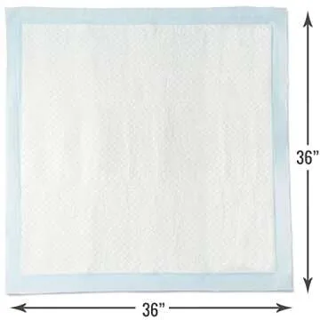 DMI Extra Large 36x36 Incontinence Bed Pads, FSA/HSA, 50 Pack Absorbent Chucks Pads Disposable Adult, Bed Pads Disposable Adult Chux Pads, Bed Liner & Pee Pad, Underpads, Pee Pads for Adults