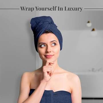 Tens Towels Pack of 4 Extra Large Soft Cotton Bath Towels