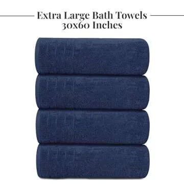 Tens Towels Pack of 4 Extra Large Soft Cotton Bath Towels