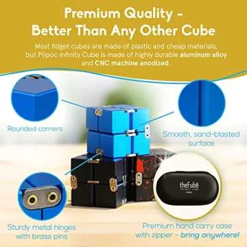 PILPOC theFube Infinity Cube - Durable Fidget Toy for Stress Relief