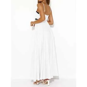 PRETTYGARDEN Womens Spaghetti Strap Maxi Dresses for Summer